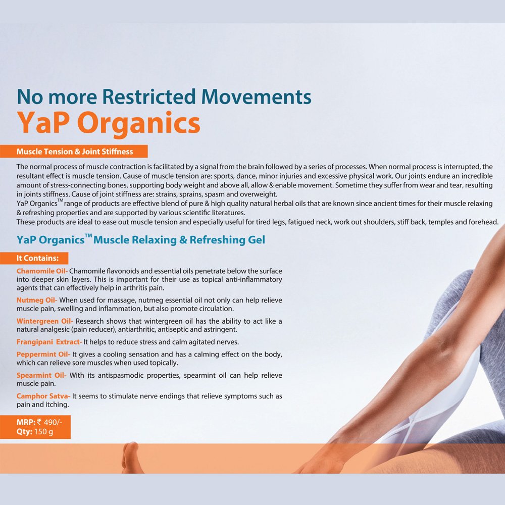 YAP ORGANICS MUSCLE RELAXING & REFRESHING GEL - Image 3